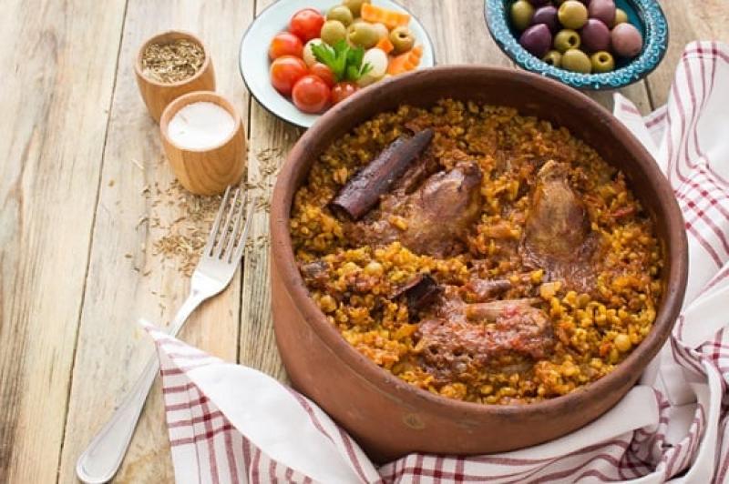 طاجن حمام بالفريك